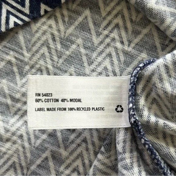 GAP Cotton Tank Top‎ Navy White Herringbone Size Small - Picture 3 of 7